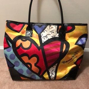 Romero Britto tote bag